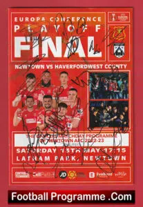 Newtown v Haverfordwest County 2023 – Cup Final Multi Signed