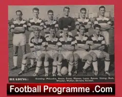 Reading Football Club Multi Autographed Signed Team Picture 1950s - football memorabilia