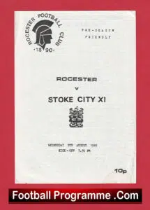Rocester v Stoke City 1989 – Friendly Match
