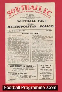 Southall v Metropolitan Police 1952 – Met Police
