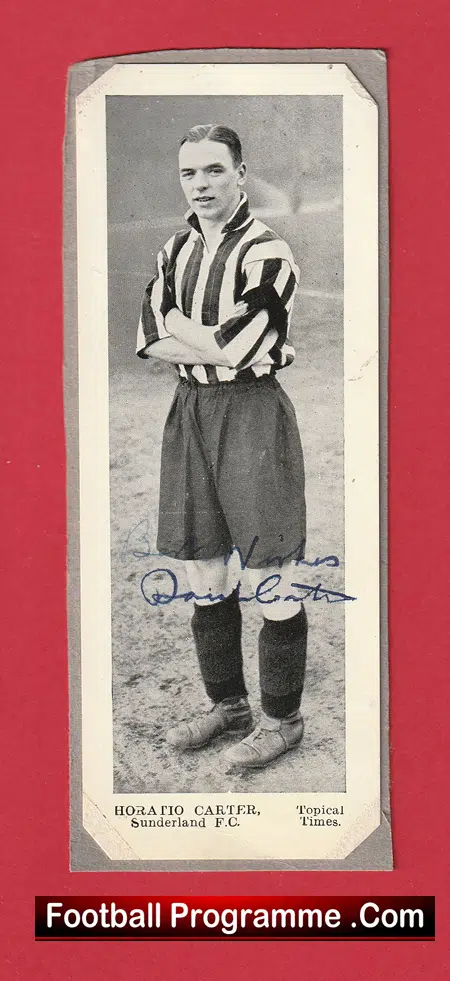 Sunderland Horatio Carter Autograph Signed Picture 1930s - Image 2