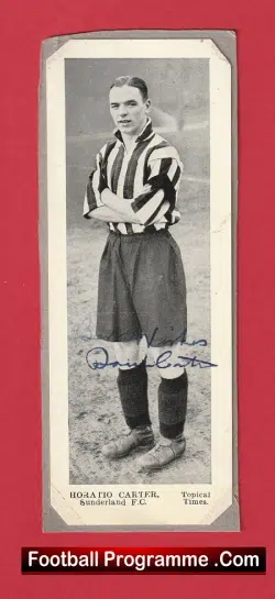 Sunderland Horatio Carter Autograph Signed Picture 1930s