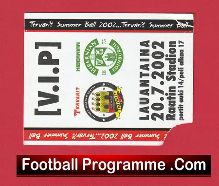 Tervarit v Hibernian 2002 - VIP Ticket Finland - Image 2