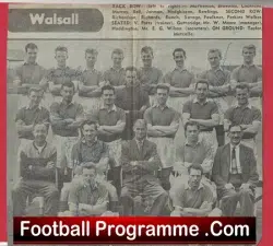 Walsall Football Club Multi Autographed Signed Team Picture 1950's - football memorabilia