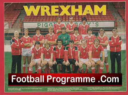 Wrexham Football Club Multi Autographed Signed Team Picture 1980s - Image 2