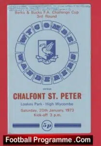 Wycombe Wanderers v Chalfont St Peter 1973