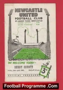 Newcastle United v Derby County 1962