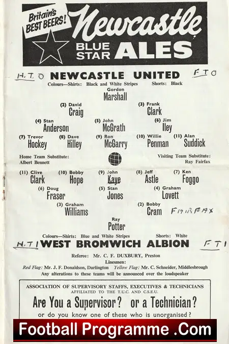 Newcastle United v WBA 1965 - Image 3