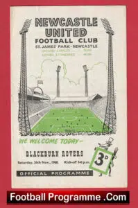 Newcastle United v Blackburn Rovers 1960