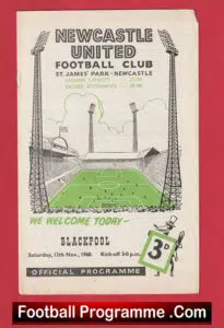 Newcastle United v Blackpool 1960