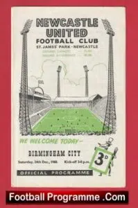 Newcastle United v Birmingham City 1960