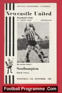 Newcastle United v Southampton 1963