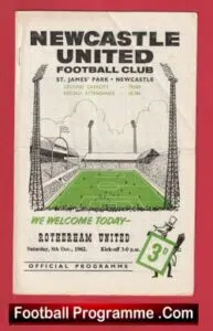 Newcastle United v Rotherham United 1962