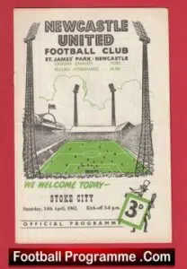 Newcastle United v Stoke City 1962