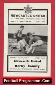 Newcastle United v Derby County 1964