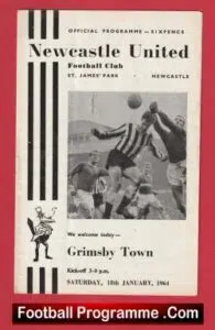 Newcastle United v Grimsby Town 1964