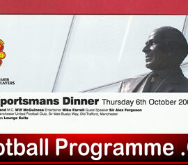 Manchester United Charity Sportsmans Dinner Ticket 2005 – Crerrand + McGuinness