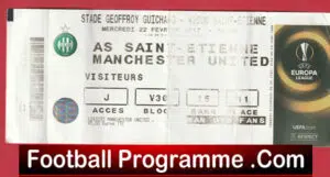 St Etienne v Manchester United 2017 – Europa Cup Ticket France