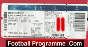 Juventus v Manchester United 2018 – Match Ticket Italy