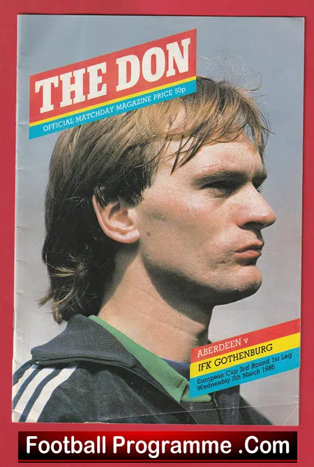 Aberdeen v IFK Gothenburg 1986 - European Cup - Alex Ferguson Manager - Image 2