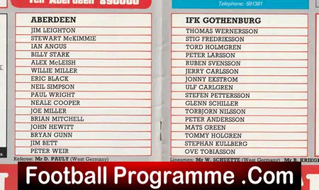 Aberdeen v IFK Gothenburg 1986 - European Cup - Alex Ferguson Manager - Image 4