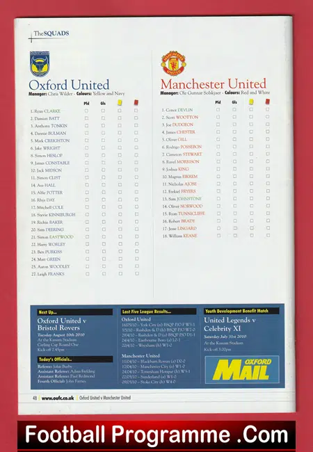 Oxford United v Manchester United 2010 - Pre Season Frindly - Image 3