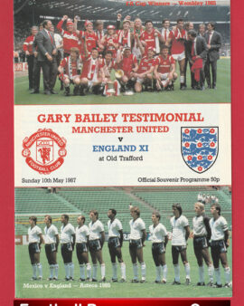 Gary Bailey Testimonial Benefit Game Manchester United Man Utd 1987