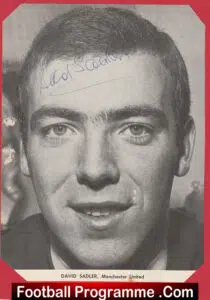Manchester United David Sadler Signed Autographed Picture