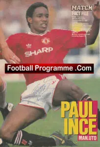 Manchester United Paul Ince Autograph Signed Man Utd Footballer