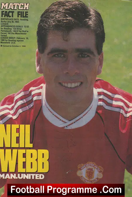 Manchester United Neil Webb Autograph Signed Man Utd Footballer - Image 2