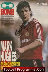 Manchester United Mark Hughes Autograph Signed Man Utd Footballer