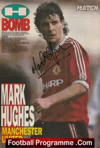 Manchester United Mark Hughes Autograph Signed Man Utd Footballer