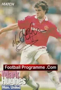Manchester United Mark Hughes Signed Autograph Man Utd