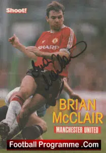 Manchester United Brian McClair Autographed Signed Man Utd Footballer