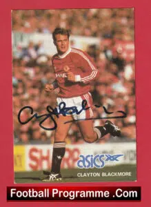 Manchester United Clayton Blackmore Autographed Signed Man Utd Footballer