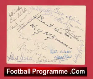 Manchester United Multi Autographed Signed Man Utd 1960’s