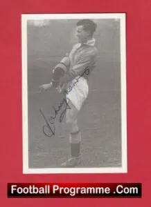 Manchester United Johnny Morris Autographed Signed Man Utd Footballer 1940s