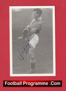 Manchester United Johnny Morris Autographed Signed Man Utd Footballer 1940s