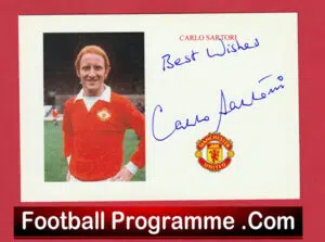 Manchester United Carlo Sartori Autograph Signed Man Utd Footballer