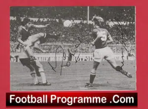 Manchester United Gordon McQueen + Mickey Thomas Autograph Signed Man Utd Footballer