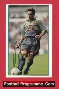 Manchester United Gary Neville Autograph Signed Man Utd Football Card
