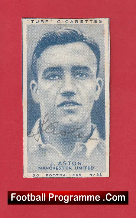 Manchester United John Aston Signed Autograph Cigarette Card 1940s - Image 2