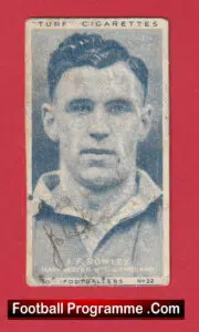 Manchester United Jack Rowley Signed Autograph Cigarette Card 1940s