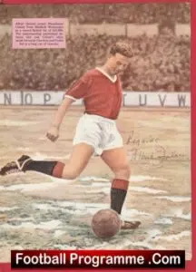 Manchester United Albert Quixall Signed Autograph Man Utd 50s