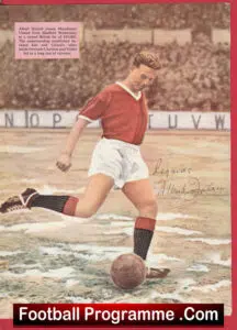 Manchester United Albert Quixall Signed Autograph Man Utd 50s