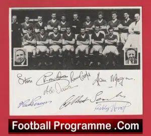 Manchester United Multi Signed Autograph Man Utd 60s