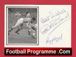Manchester United Ray Wood + Peter McParland Signed 1957 Final