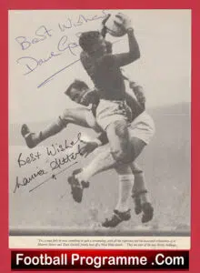 Manchester United Maurice Setters + Dave Gaskell Signed Autograph Man Utd 1960’s