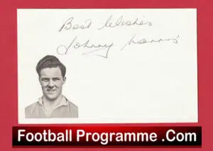 Manchester United Johnny Morris Signed Autograph Man Utd 1940’s
