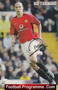 Manchester United Rio Ferdinand Signed Autograph Man Utd 1990s